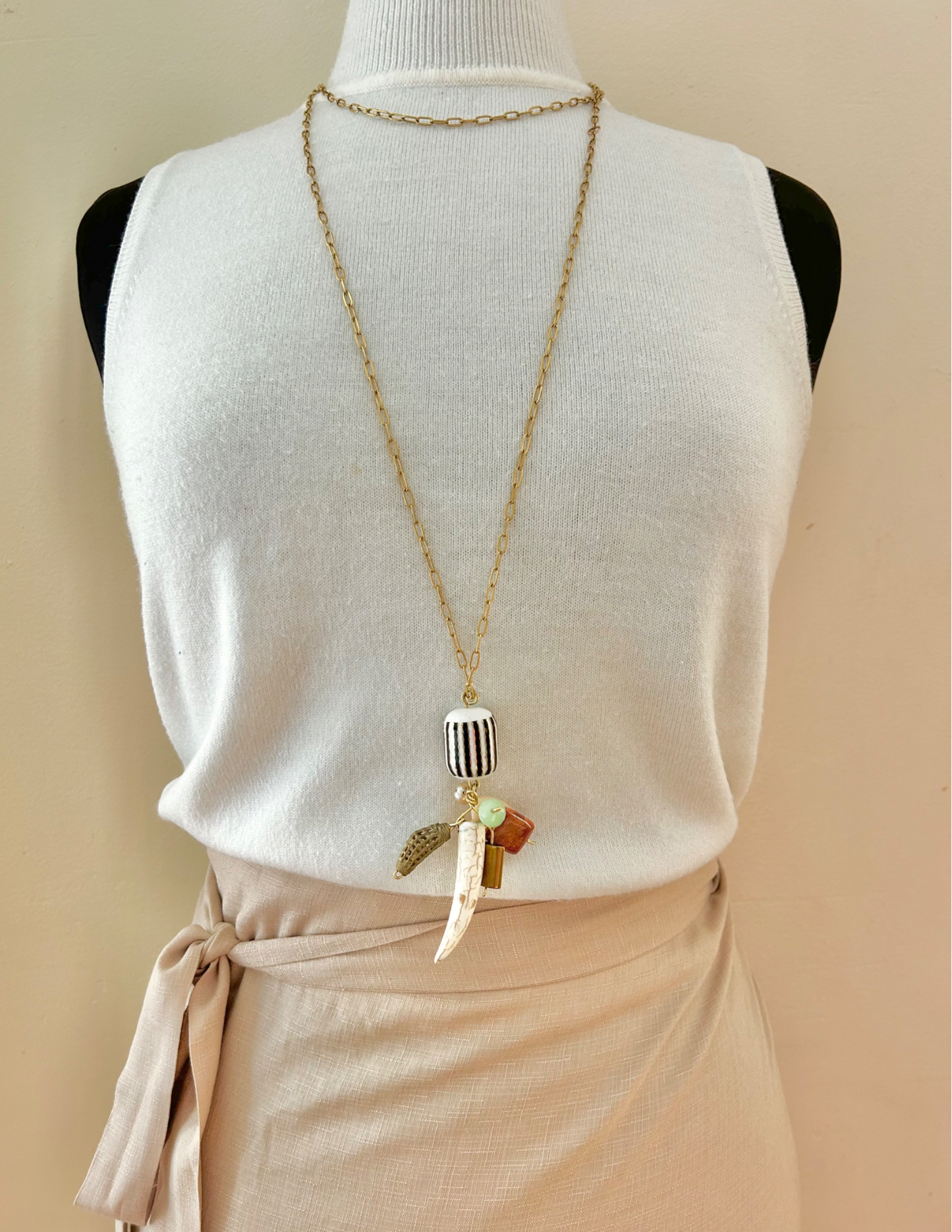 Eclectic Ivory tooth Necklace
